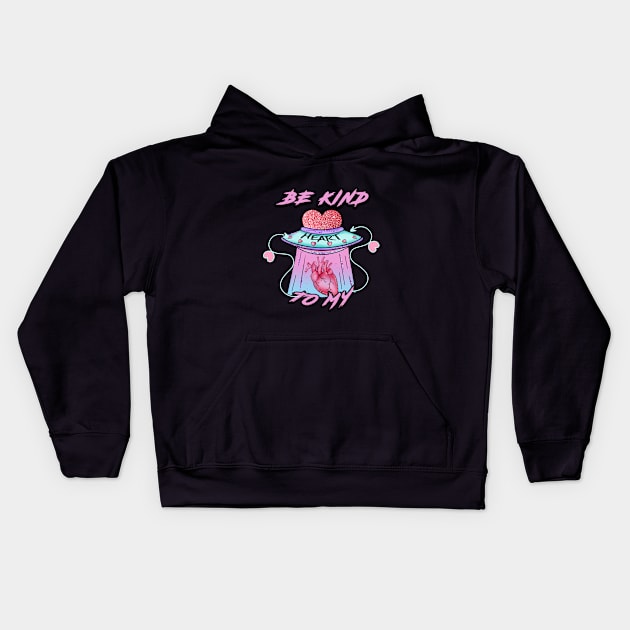 BE KIND TO MY HEART Kids Hoodie by alaarasho